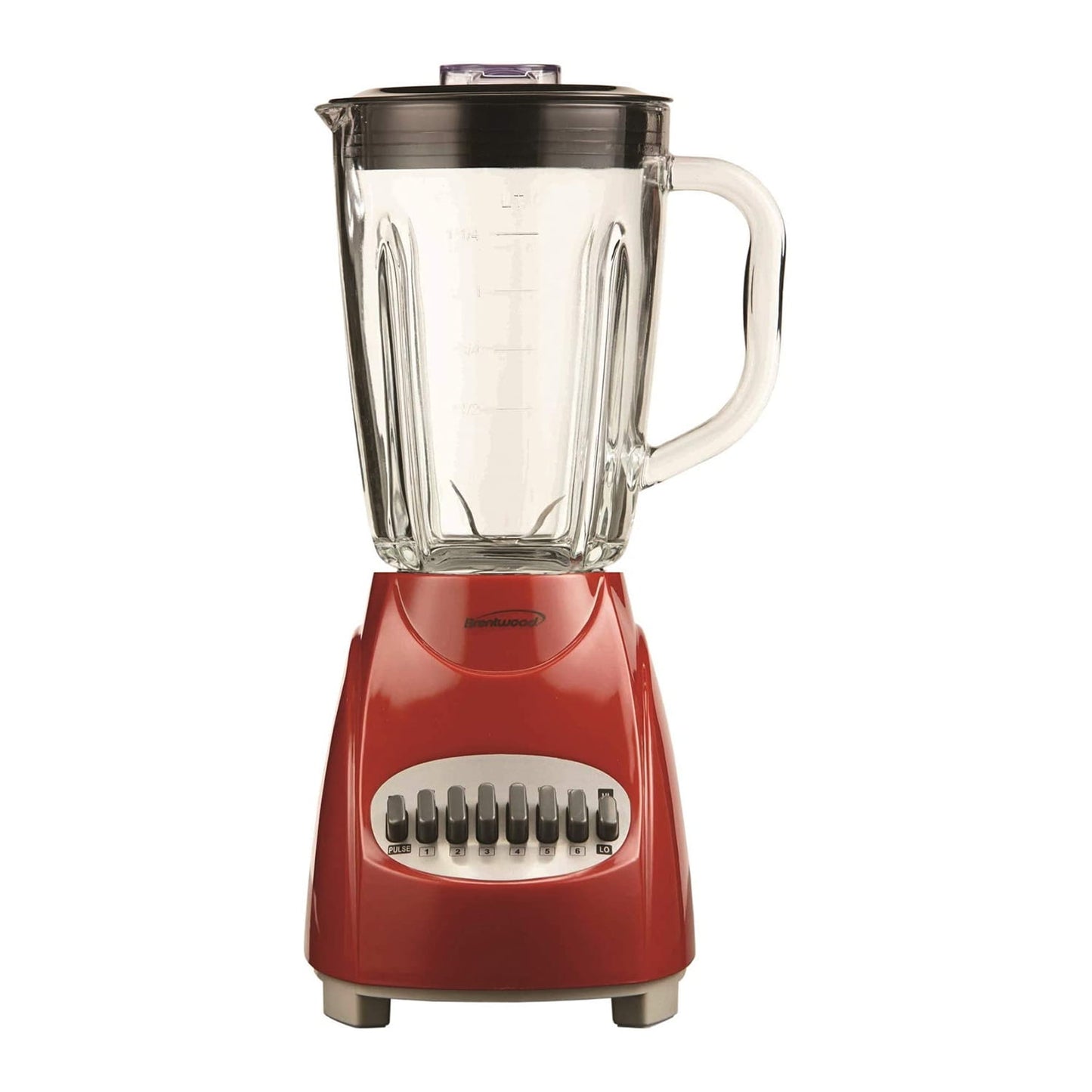 Brentwood Glass Jar Blender - Red