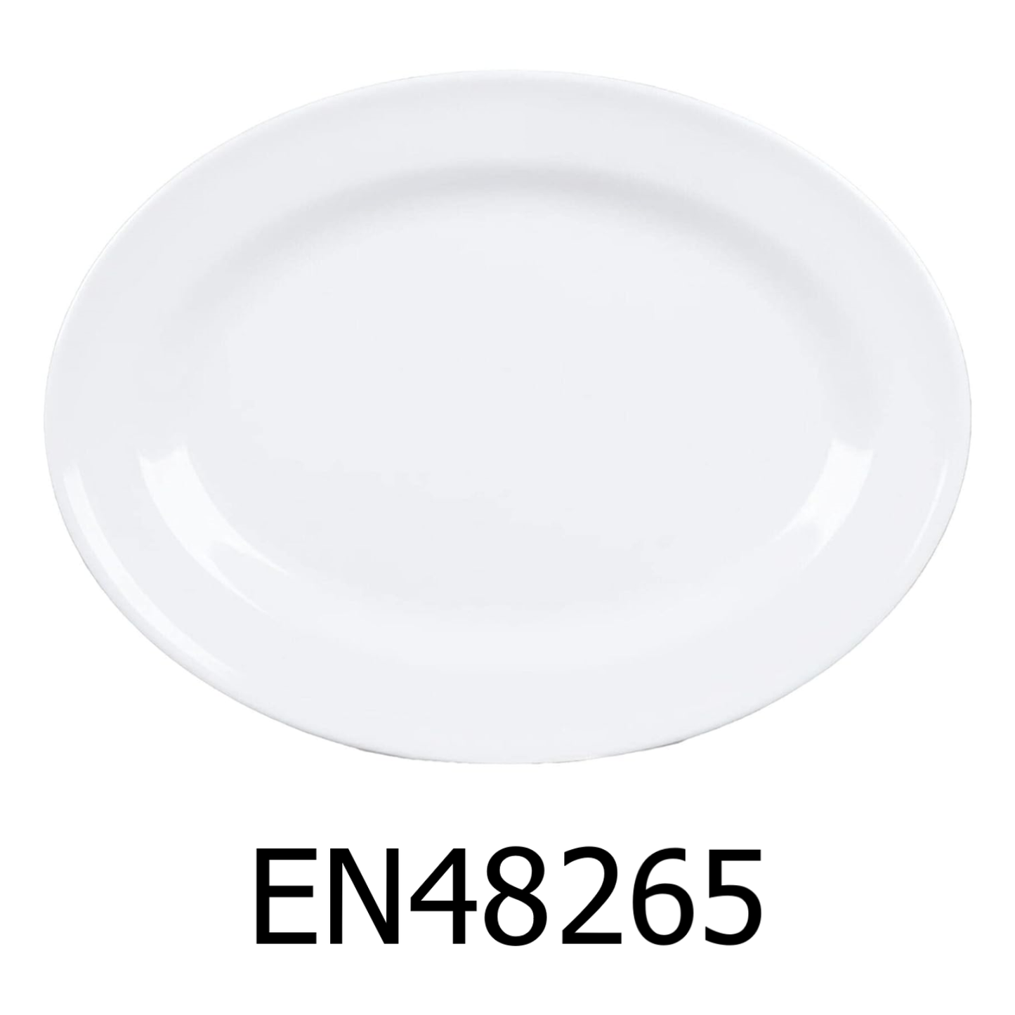 21" x 15" Oval White Ceramic Dinner Plate