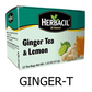 Herbacil Ginger Tea & Lemon - 25 Tea Bags