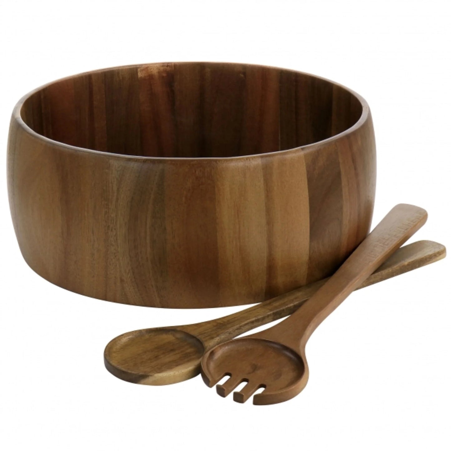 Gibson 13" Acacia Wood Salad Bowl Set