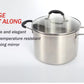 6 PC Stainless Steel Cookware Set - Glass Lid (L)