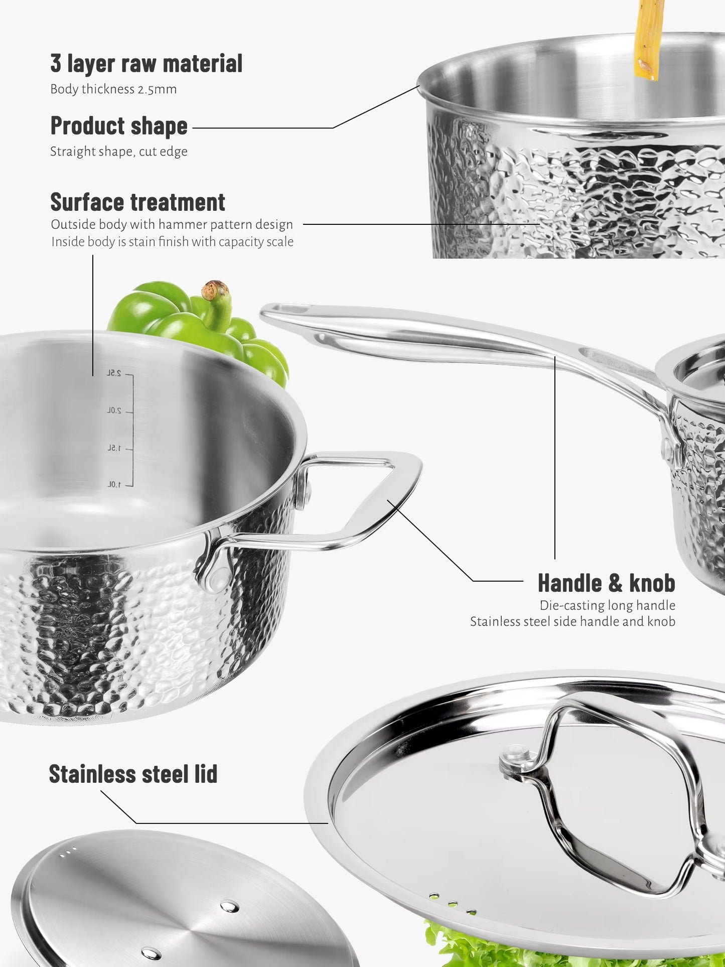 7 QT Stainless Steel Stock Pot