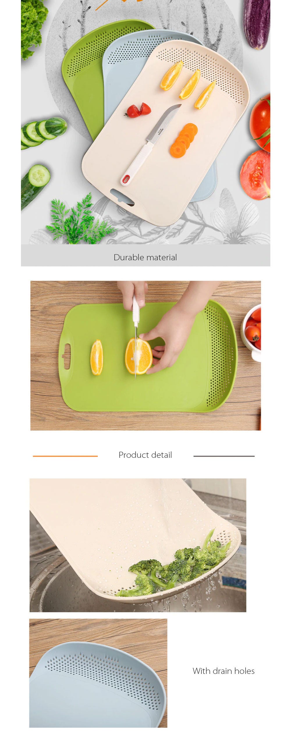 2 in 1 Cutting Board - Yellow