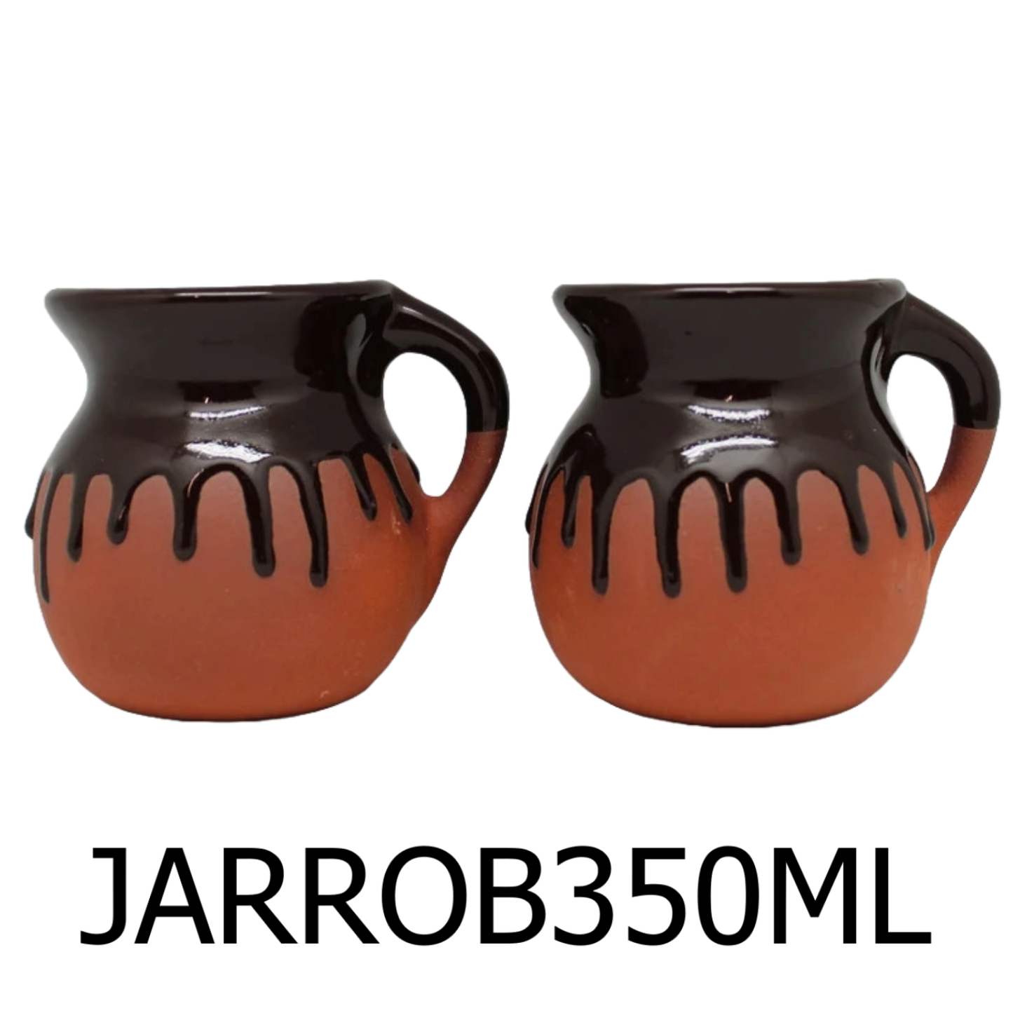 2 PC Brown Handmade Clay Mug