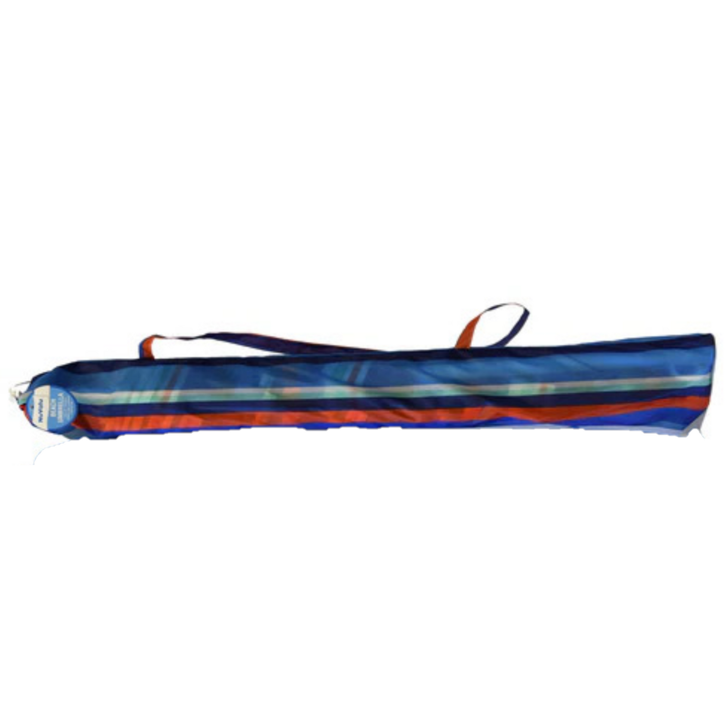 5.25 ft Blue-Red Stripe Beach Umbrella