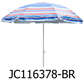 7.9 ft Blue-Red Stripe Beach Umbrella