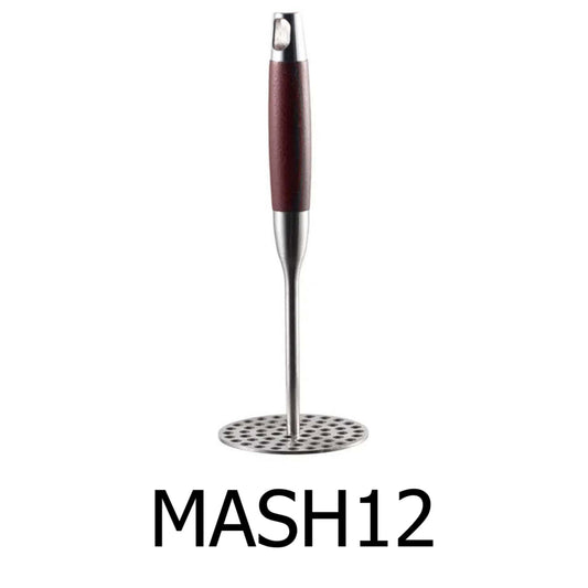 12.5" Round Potato Masher with Wooden Handle