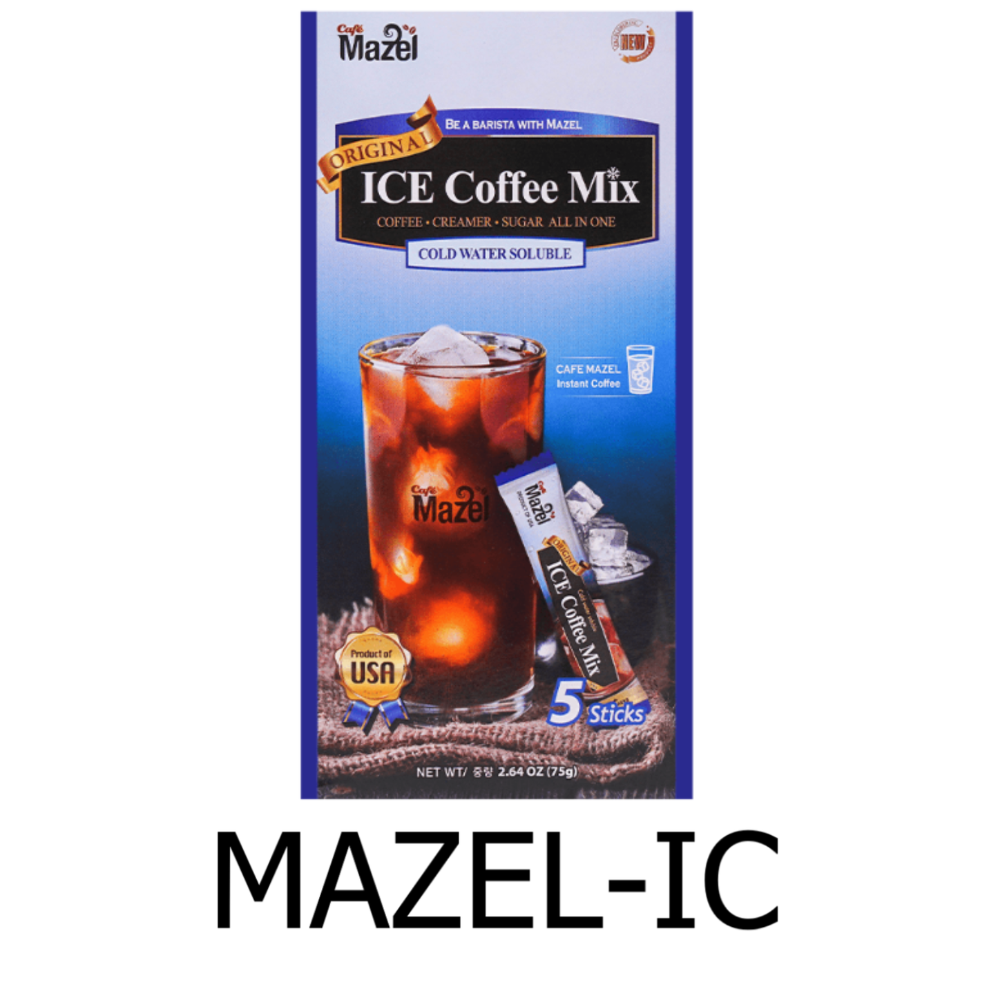 Cafe Mazel Instant Ice Coffee Mix (5 Sticks)