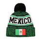 Icon Sports Mexico Flag Standard Unisex Pom Beanie