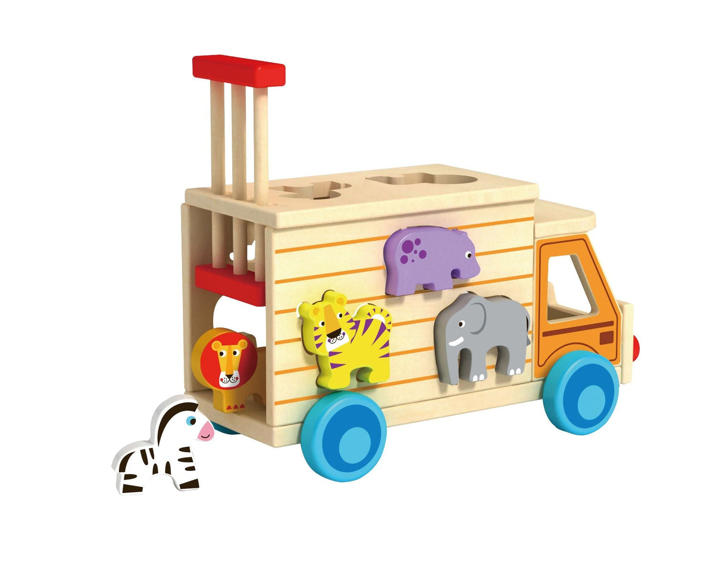 Toyster's Wooden My Little Animal Truck Shape Sorter Toy