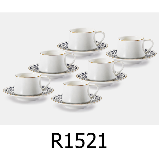 12 PC Blue & White Coffee Set