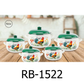 10 PC Retro Style Enamel Stock Pot