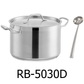 50 x 30 cm Stainless Steel Heavy Duty Pot with Ladle