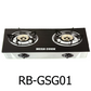 Mega Top Glass Double Burners Gas Stove