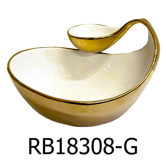 2 Tier Gold Plated Decorative Bowl