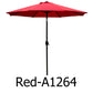 9ft Red Patio Outdoor Table Umbrella