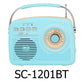 Supersonic Retro Portable Bluetooth Speaker with Vintage Vibes