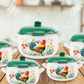 10 PC Retro Style Enamel Stock Pot