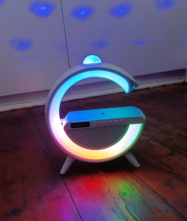 3 in 1 atmosphere Lamp Speaker / Charger with Disco Light