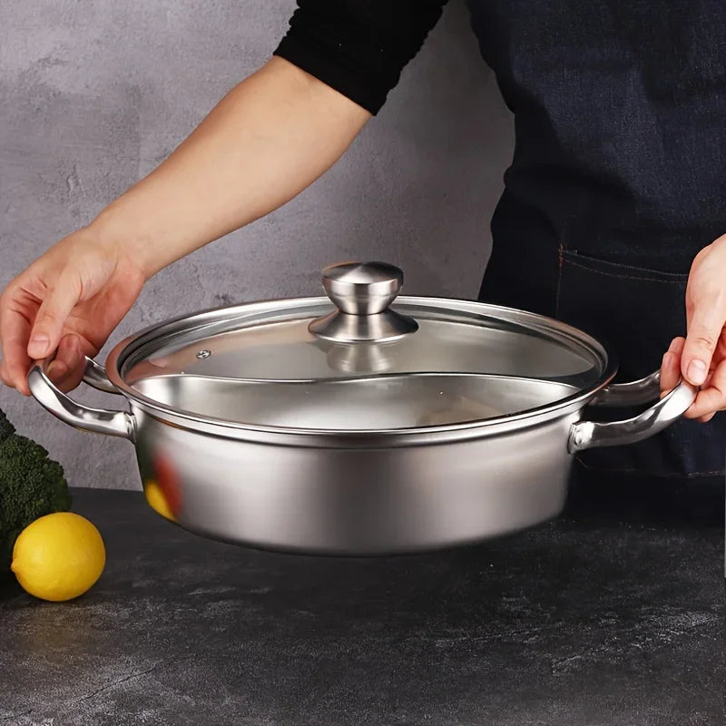 Mega Cook Germany Stainless Steel Shabu Pot with Divider