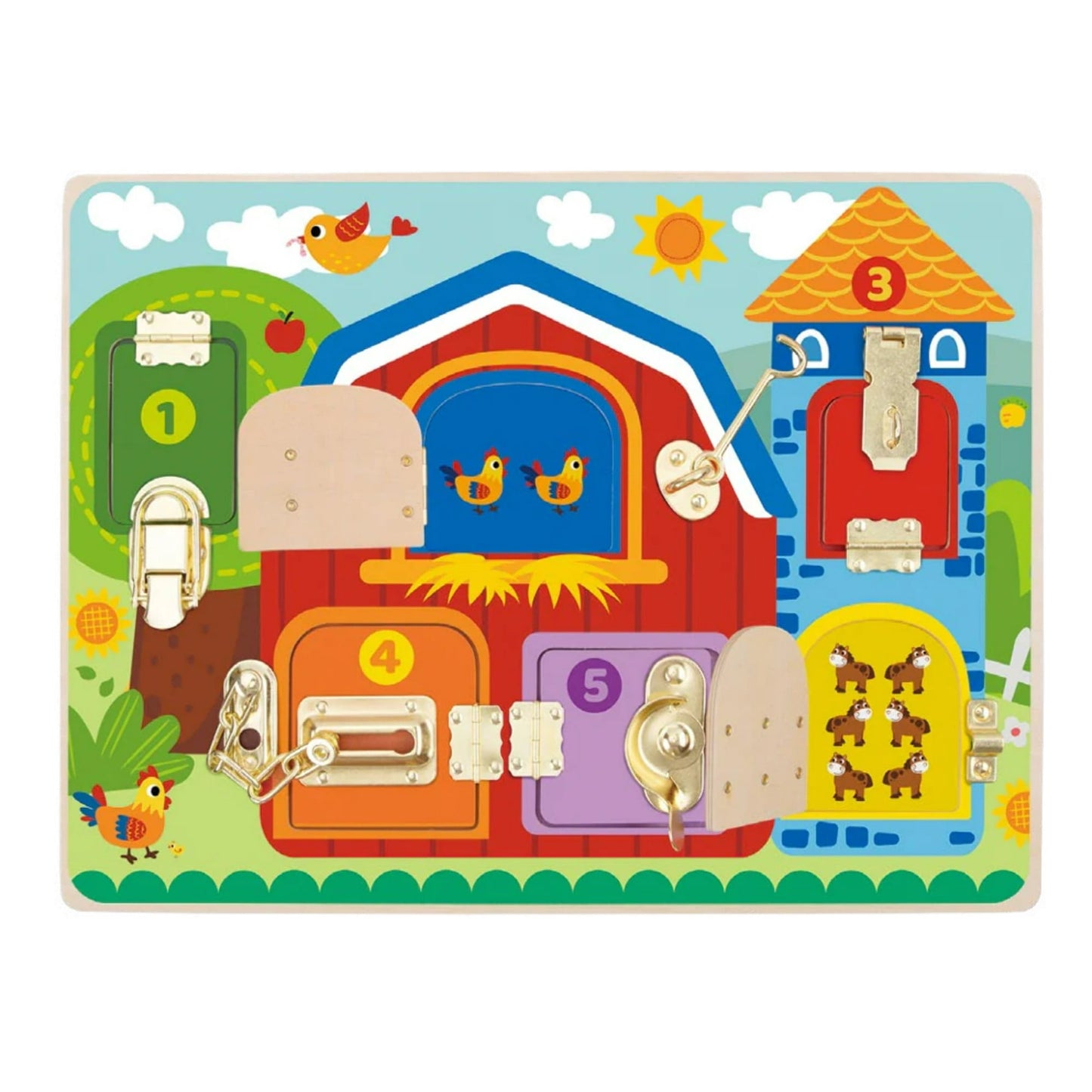 Toyster's Montessori Latches Board