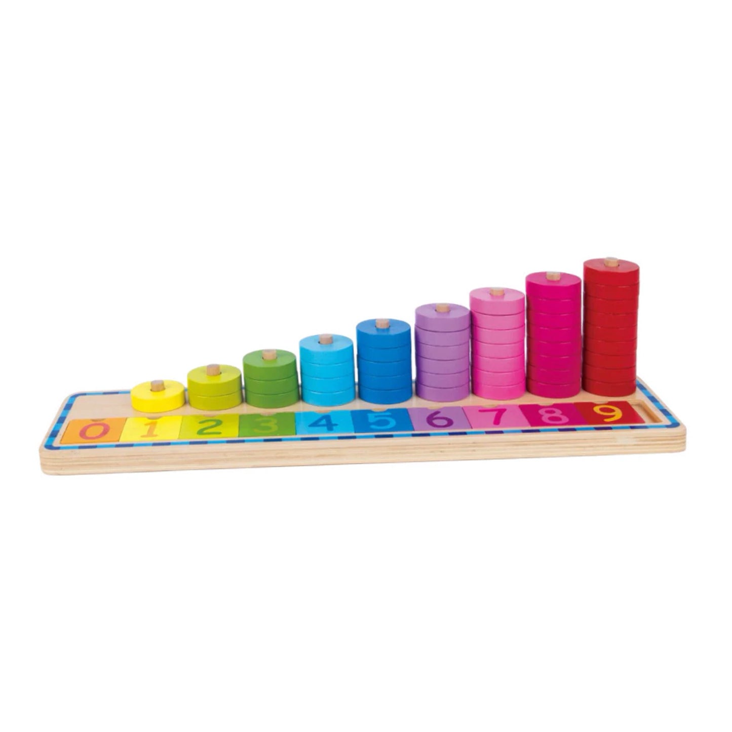 Toyster's 56 PC Wooden Mathematics Stacker