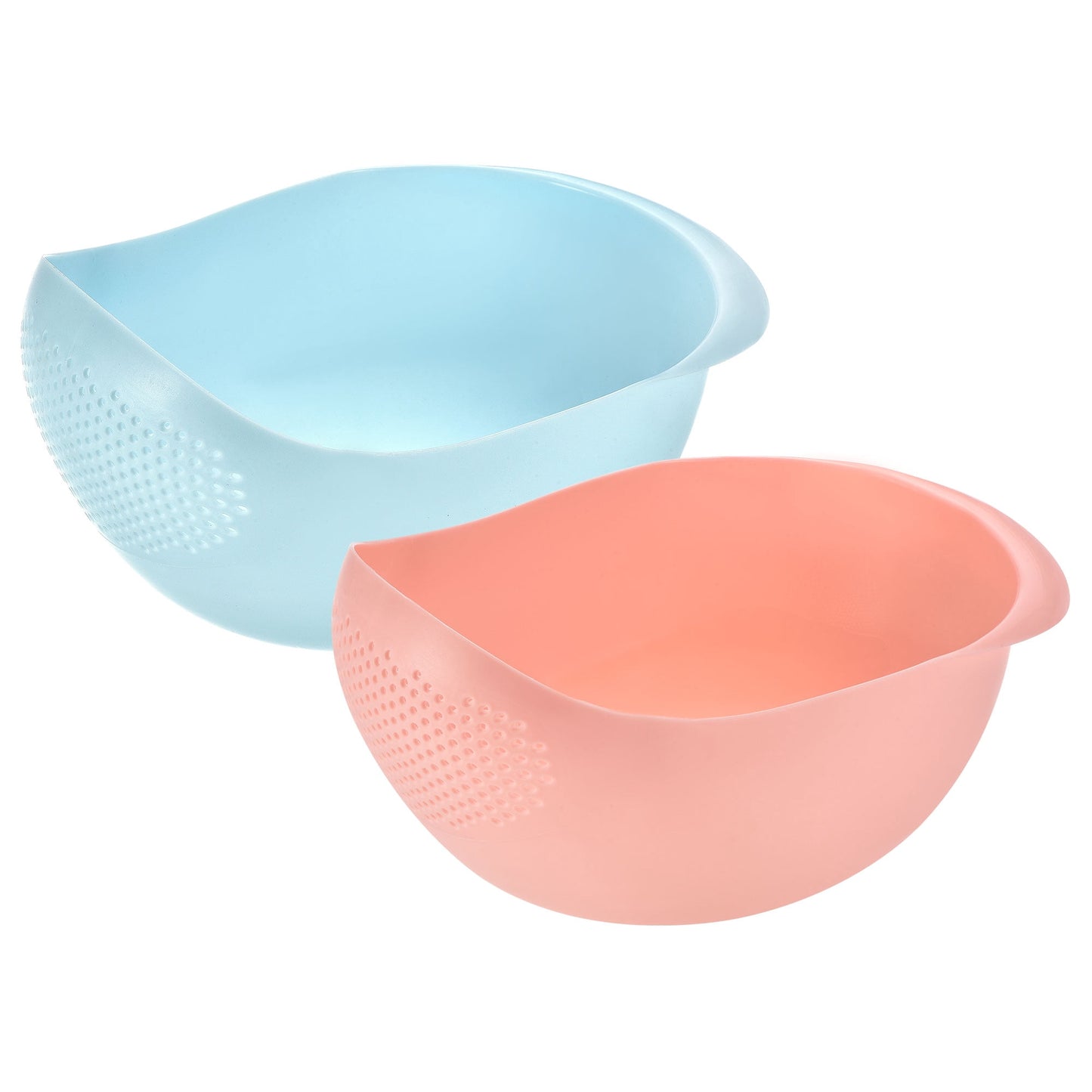 2 PC Plastic Colander Set - Blue & Pink