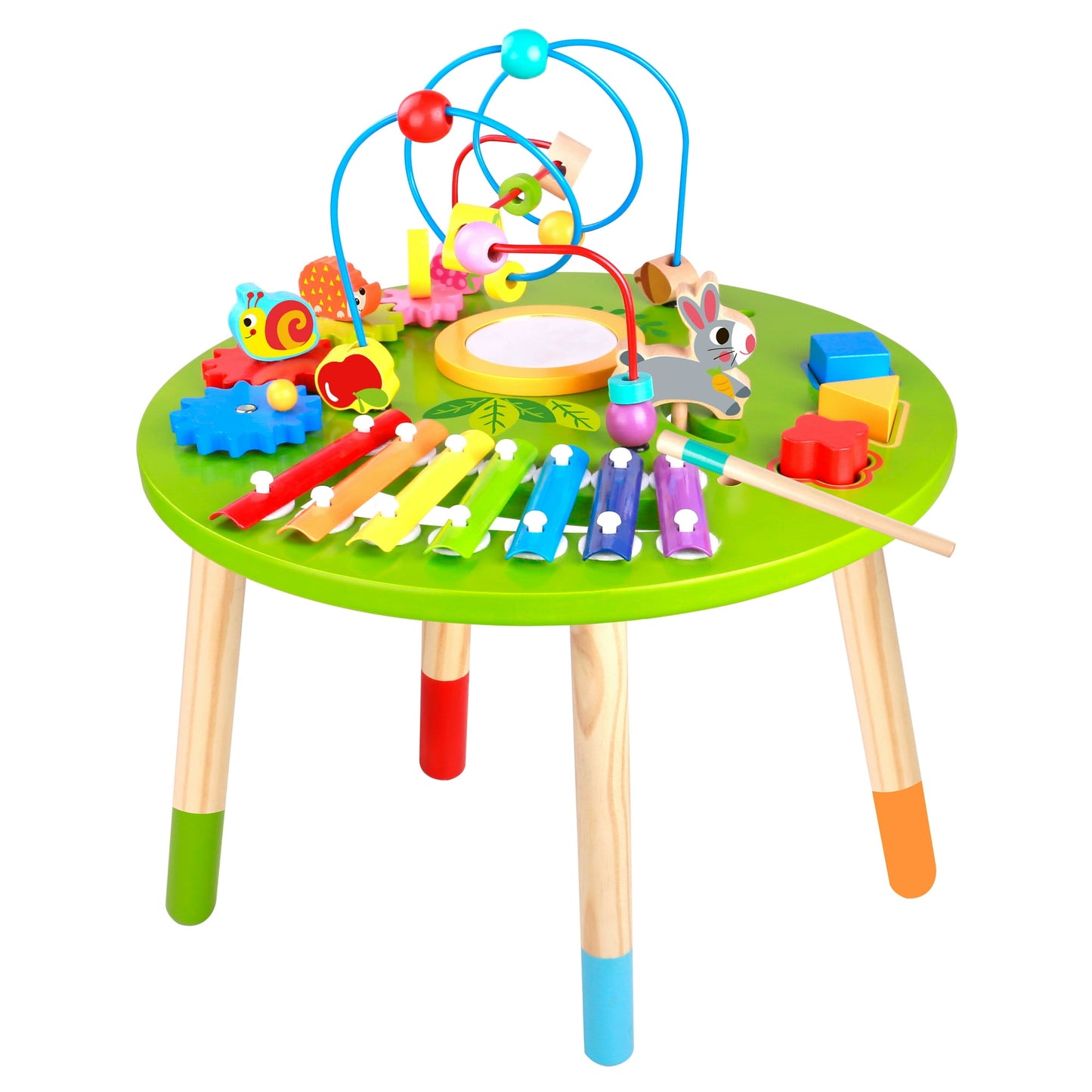 TOYSTERS Wooden Activity Table for Toddlers