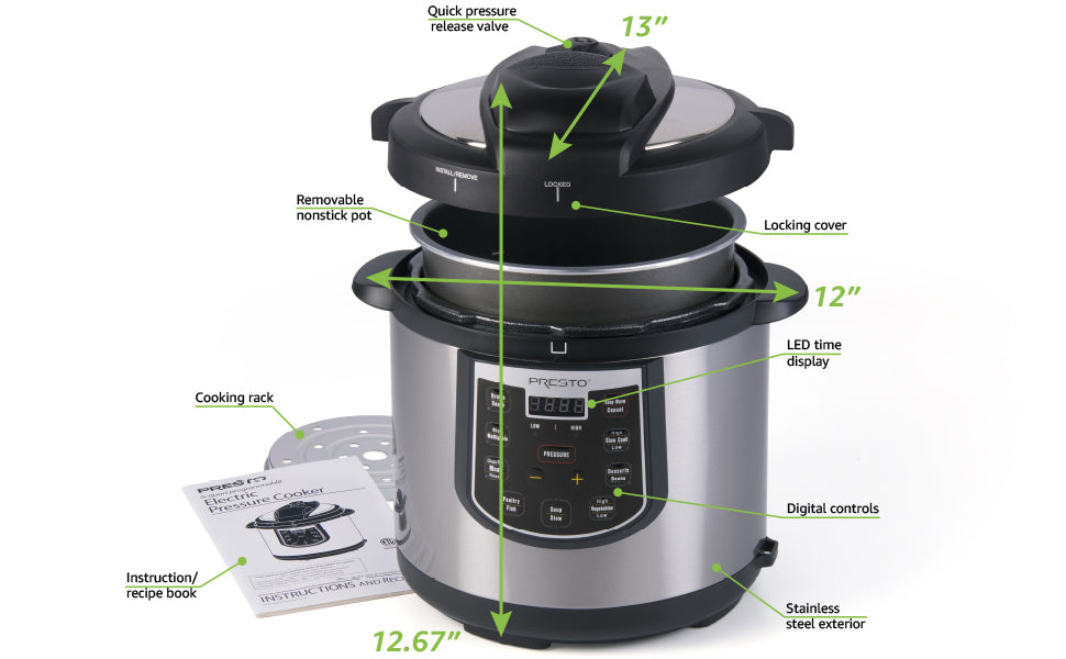 Presto electric pressure cooker plus sale