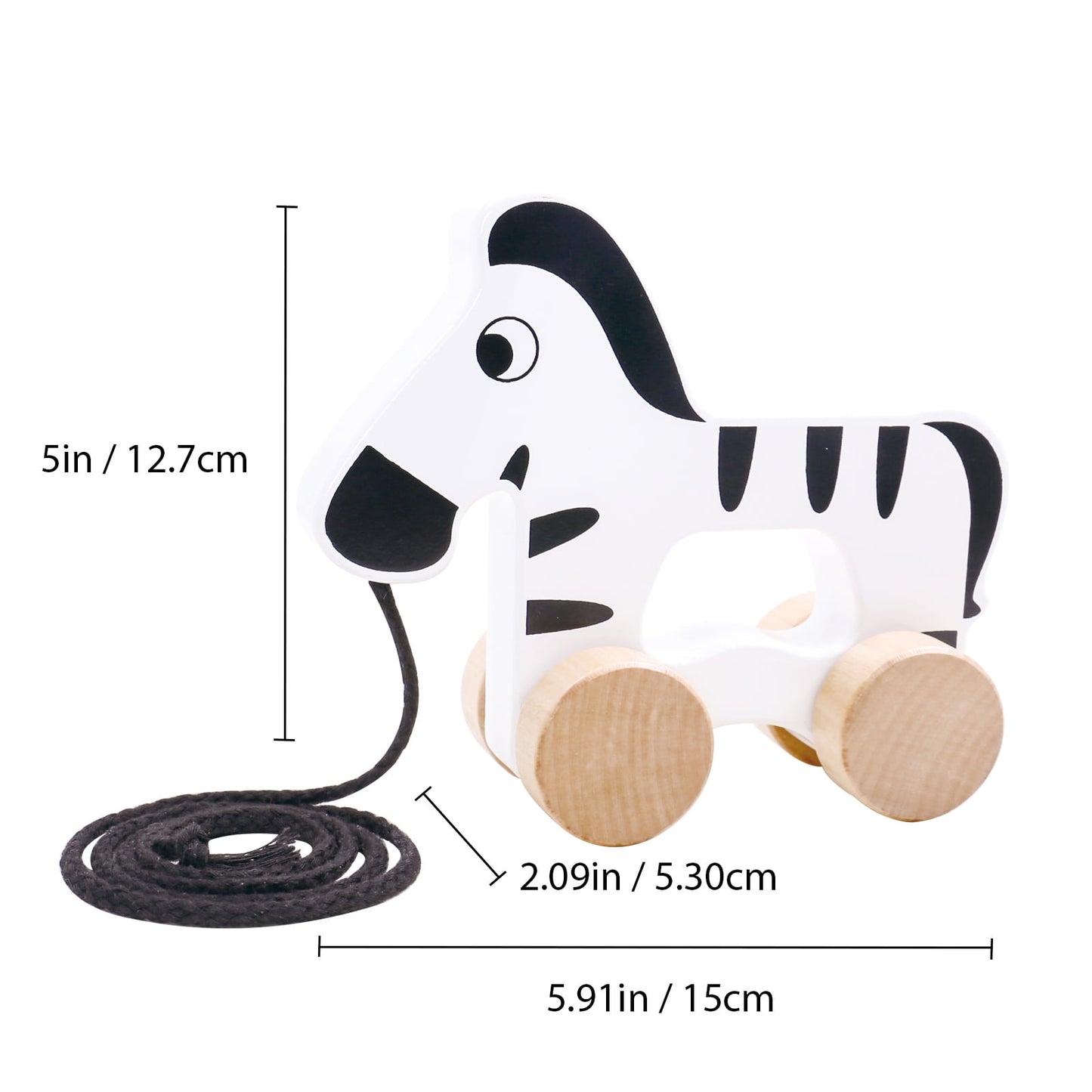 Zebra Along Pull Toy