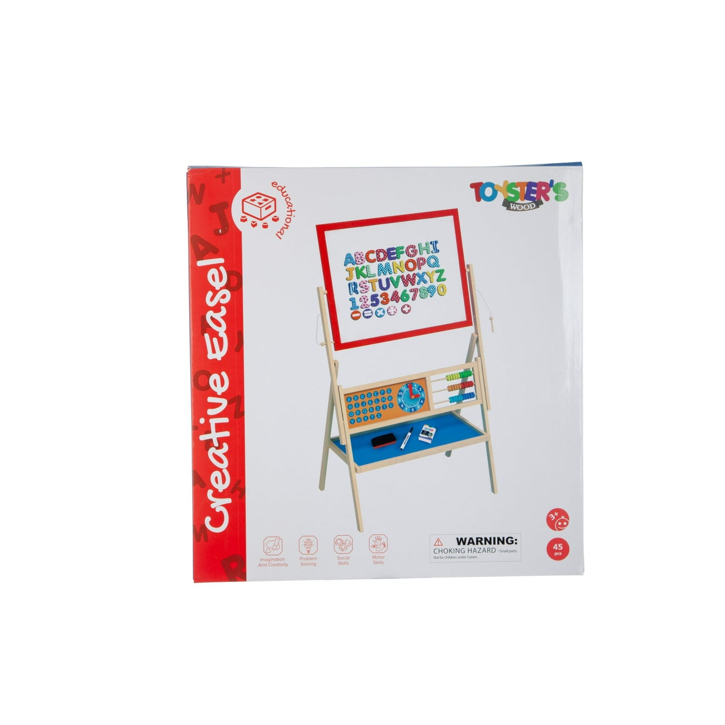 TOYSTERS Creative Wooden Art Easel for Toddlers