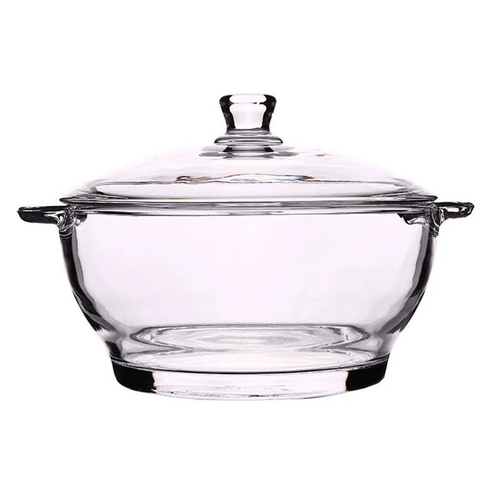 8.5" Clear Glass Casserole with Lid