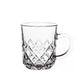 6 PC Diamond Cut Glass Mug