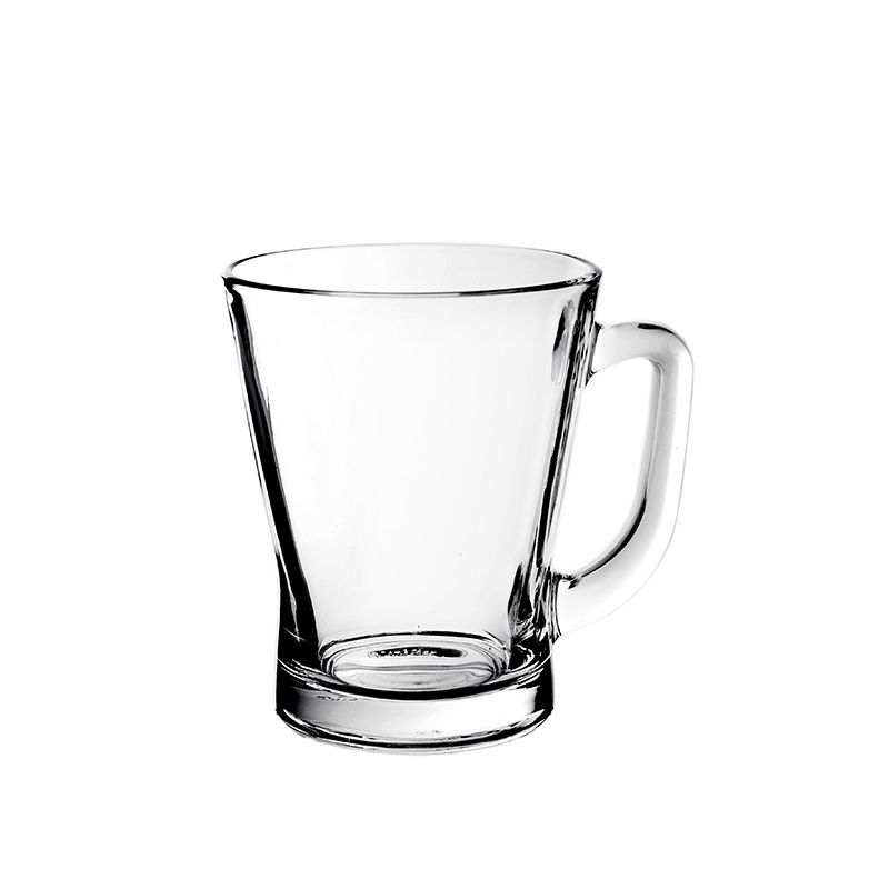 6 PC 7.6 oz Clear Tea Glass with Handle