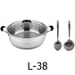 18 QT Stainless Steel 18/10 Induction Low Pot With Silicon Handle