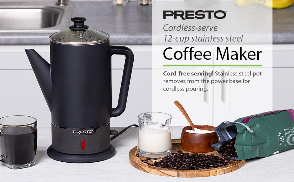 Presto Cordless 12 Cup Coffee Maker R B Import