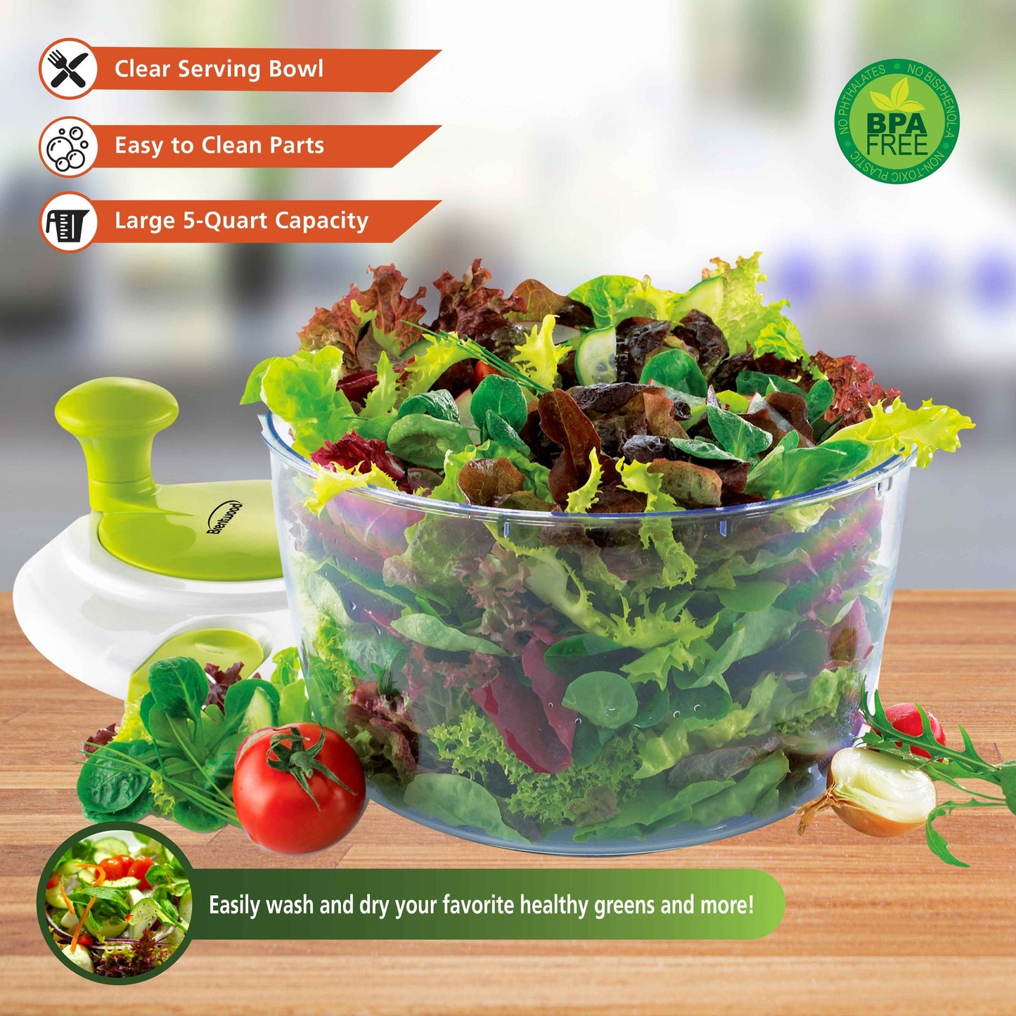 5 QT Brentwood Salad Spinner