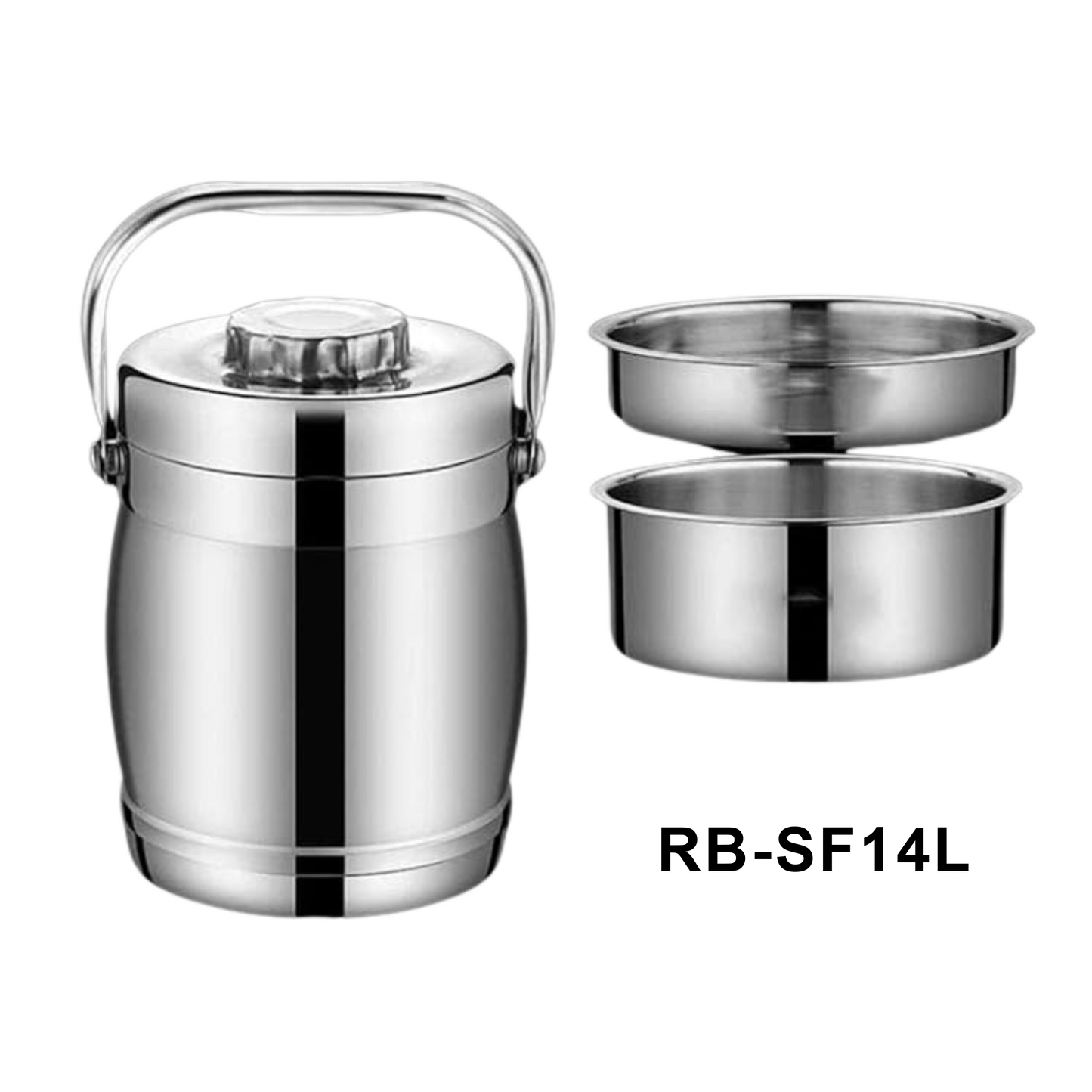 1.4 L Insulated Stainless Steel 304 Hot and Cold 2-pc Food Container