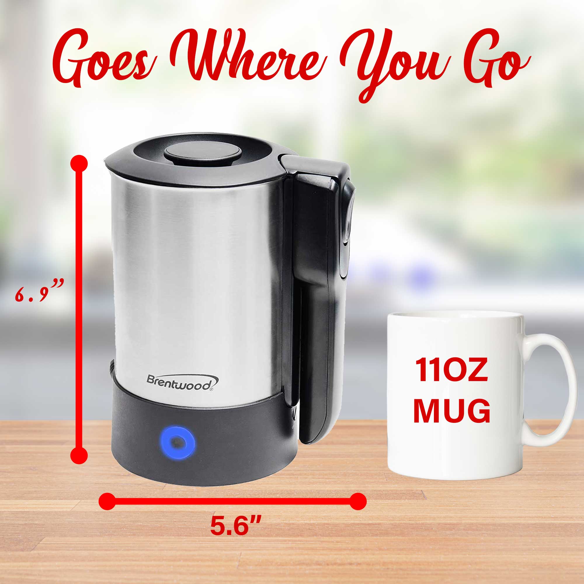 Travel kettle with top cups