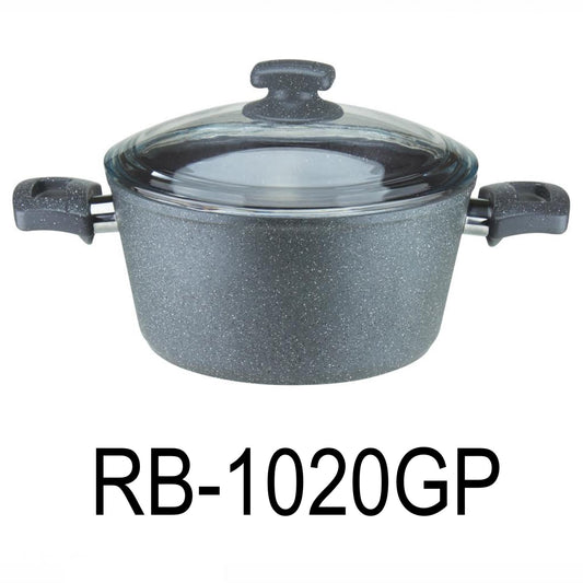 20cm Black Granite Coating Aluminum Deep Pot