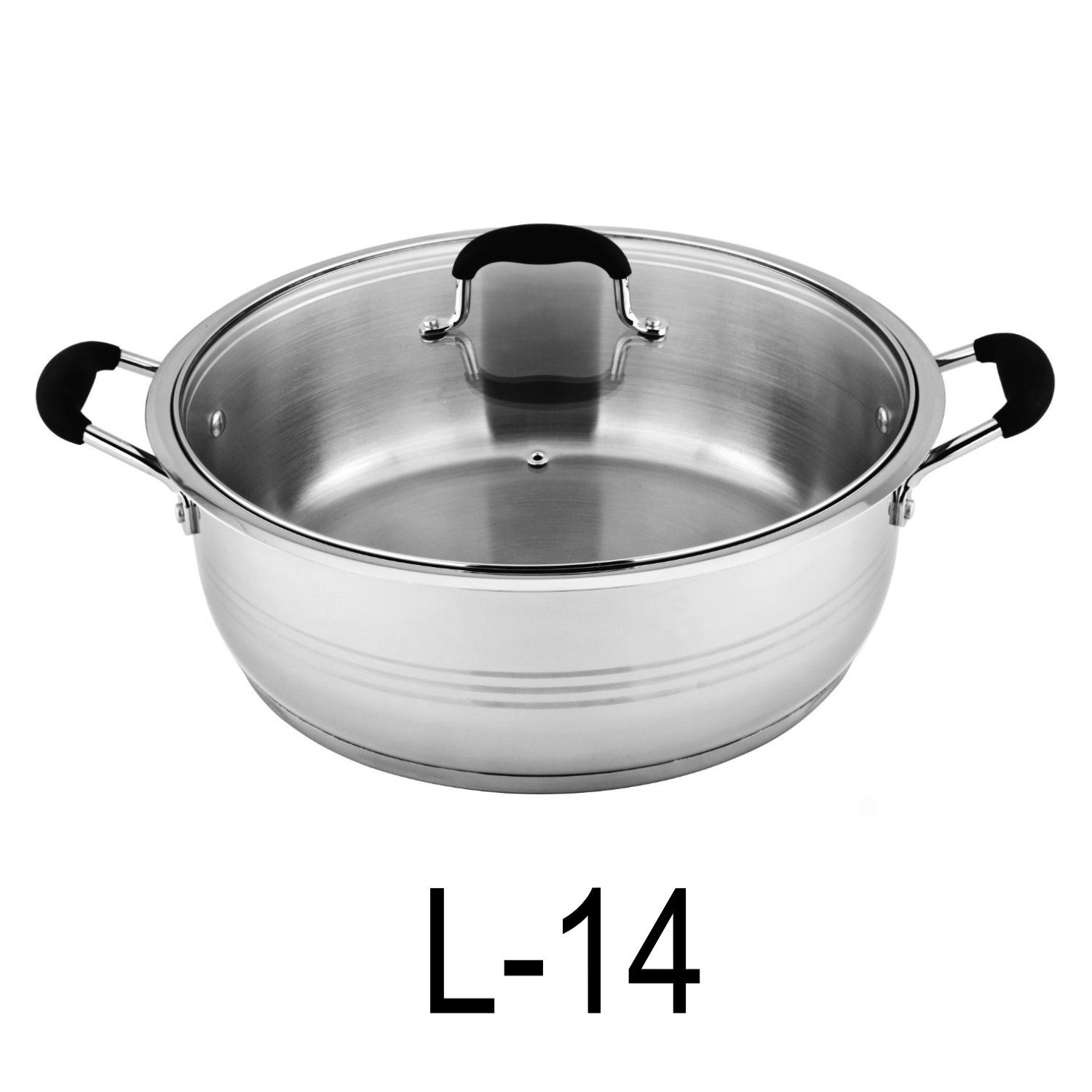 High Quality Stainless Steel 14 Low Pot Cookware 14 Qt Pots Pan Cooking