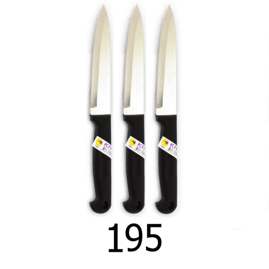 3 PC Kiwi Stainless Steel Kitchen Knife - 195