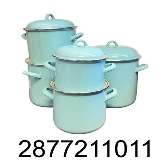 10 PC Mint Stock Pot Enamel