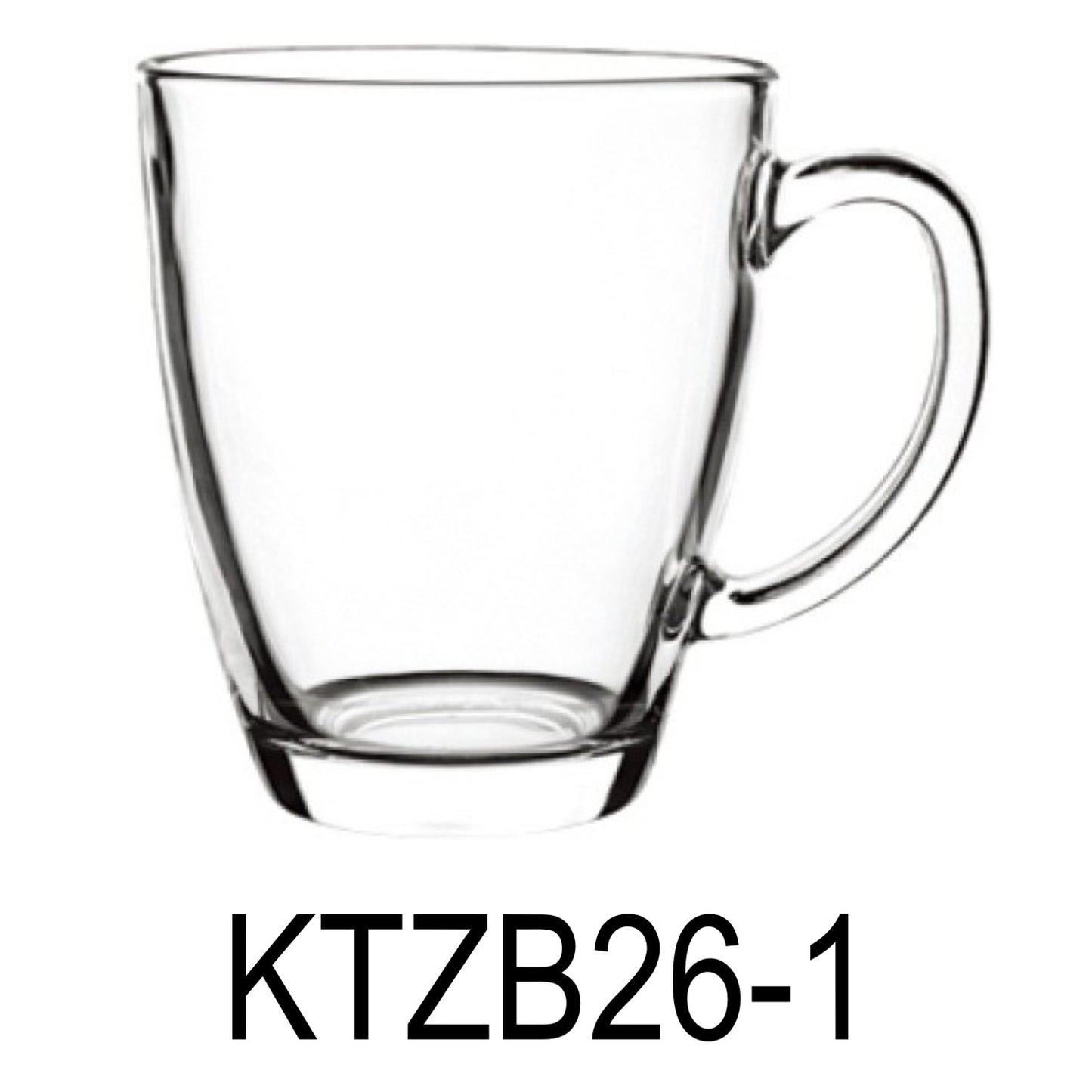 Set of 6 Glass Mugs with Handles, Clear Glass Teacups Infusion Mug, Co -  Le'raze by G&L Decor Inc