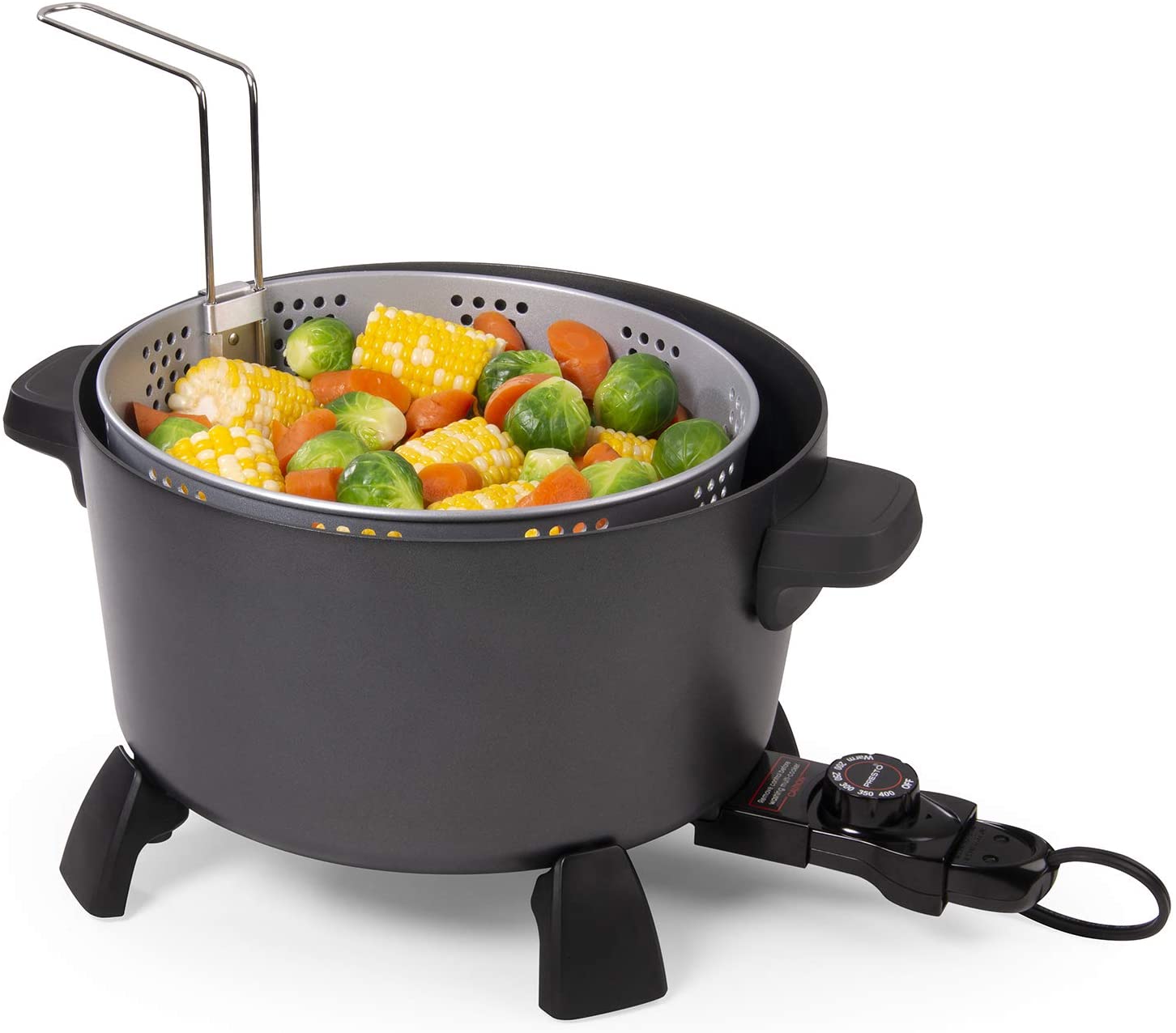 Brentwood 1.3qt Stainless Steel Electric Hot Pot Cooker 