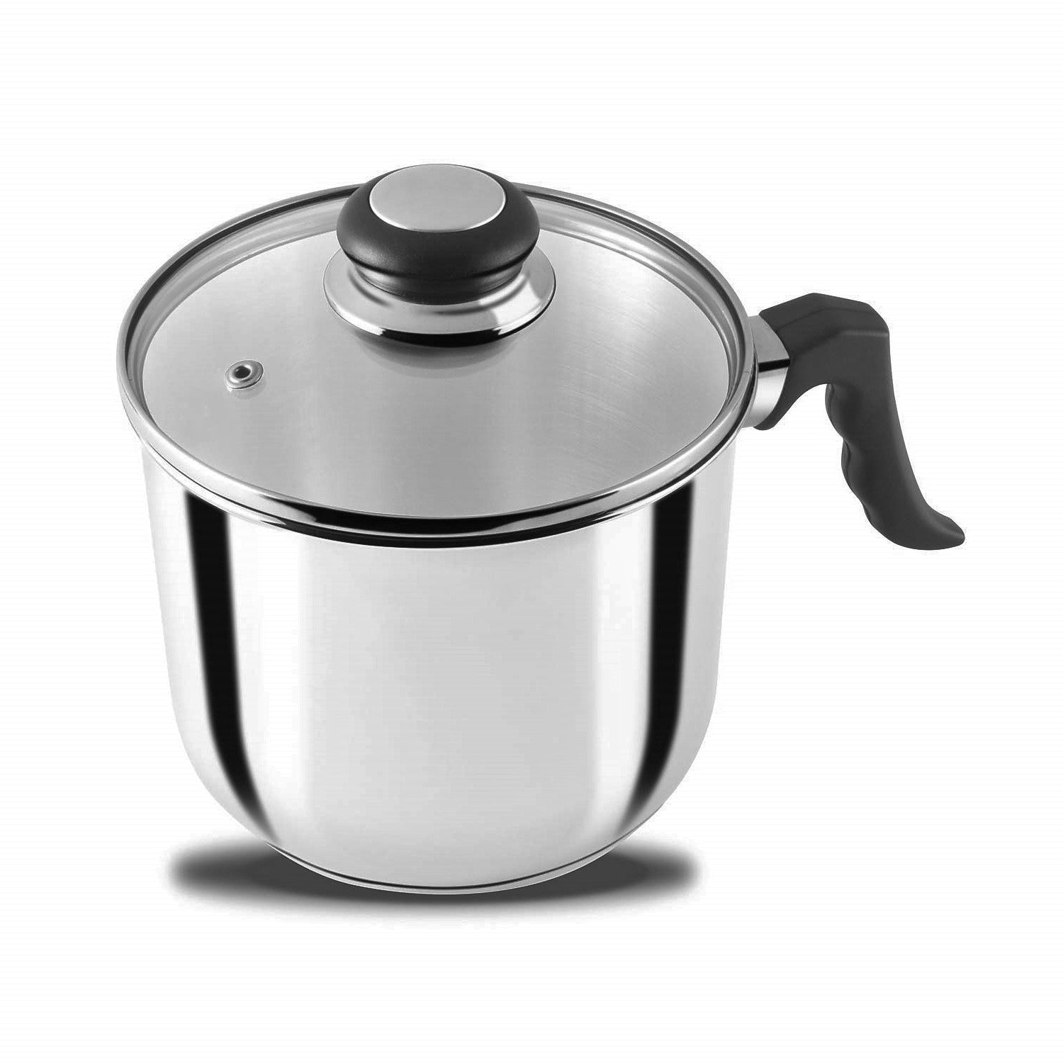 OKUMEYR Stainless Steel Milk Pot Milk Cooking Pot Deep Sauce Pan Pasta Pot  Small Cooking Pot Metal Soup Pot Cheese Boiler Pot Noodles Pot Saucepan Pot