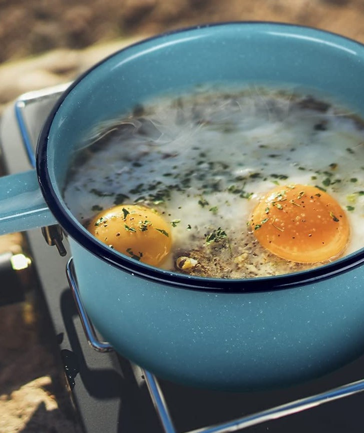 2 PC Turquoise Blue Sauce Pan