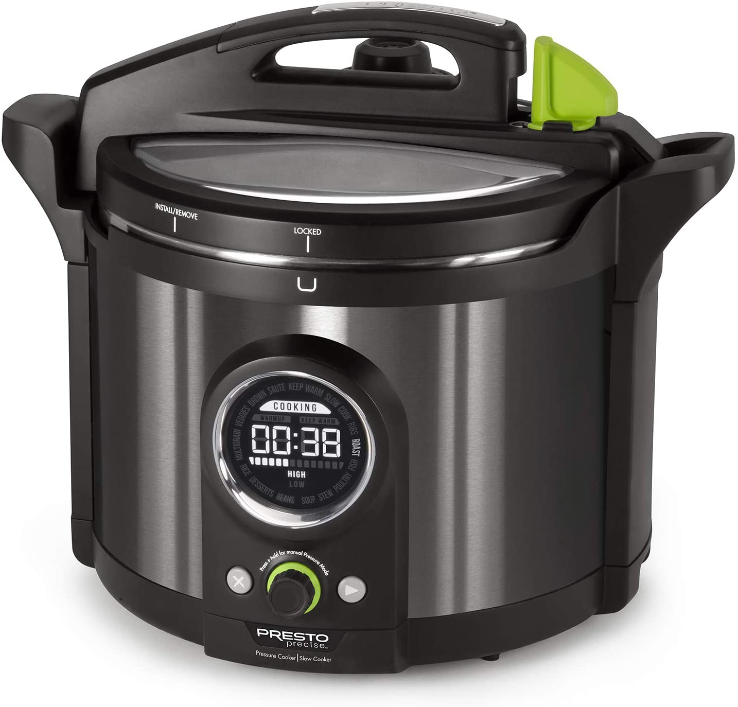 Power Pressure Cooker XL XL 10-Quart Electric Pressure, Slow, Rice Cooker,  Steamer & More, 7 One-Touch Programs, Silver