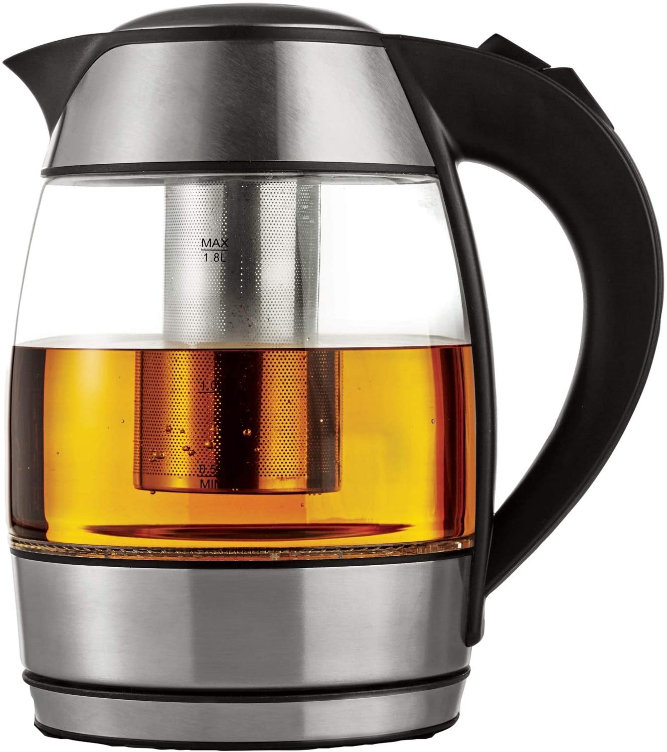 Brentwood Glass 1.7 Liter Electric Kettle With Tea Infuser In