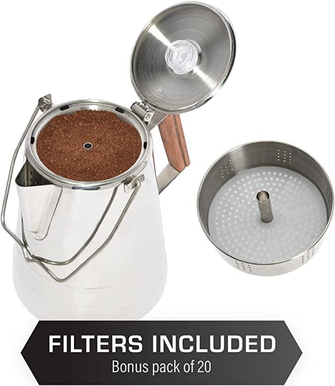 Stainless steel coffee 2025 pot for camping